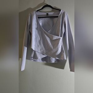 Elegant Lavender Wrap Top